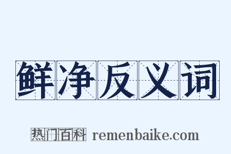 鲜净反义词是什么意思的图片